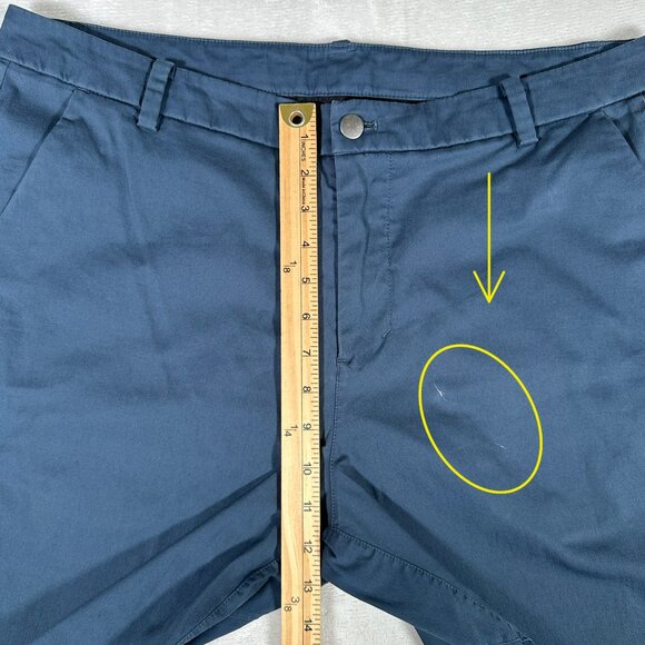 Lululemon Commission Shorts Men Size 36 Blue Classic Fit Slash Pockets LM7AAASE - Picture 5 of 11